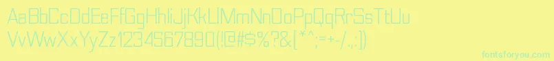 NesobritescbkRegular Font – Green Fonts on Yellow Background