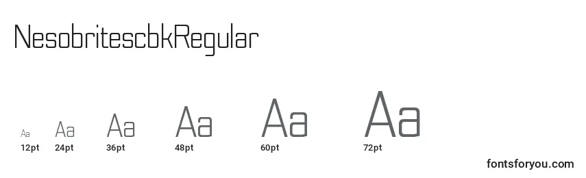 Размеры шрифта NesobritescbkRegular
