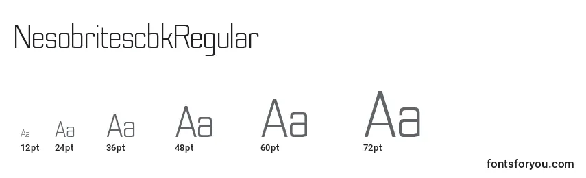 Tamaños de fuente NesobritescbkRegular