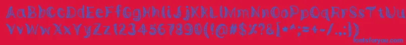 Police EuropeanJazzAmericanMusic – polices bleues sur fond rouge
