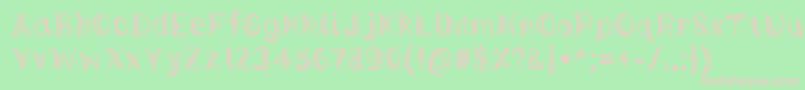 EuropeanJazzAmericanMusic Font – Pink Fonts on Green Background