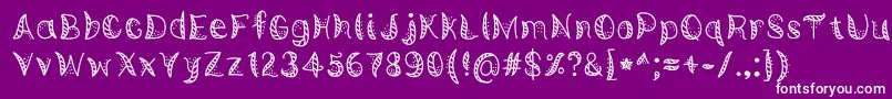 EuropeanJazzAmericanMusic Font – White Fonts on Purple Background