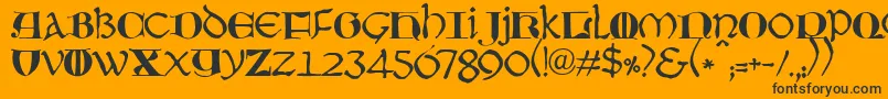 JmhMoreneta Font – Black Fonts on Orange Background
