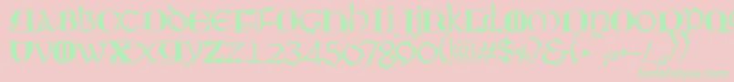 JmhMoreneta Font – Green Fonts on Pink Background