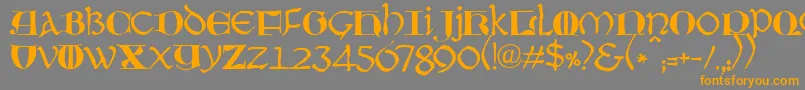 JmhMoreneta Font – Orange Fonts on Gray Background