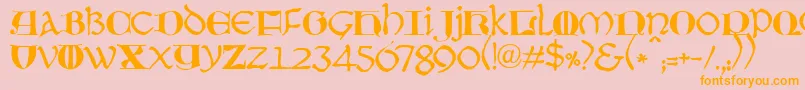 JmhMoreneta Font – Orange Fonts on Pink Background