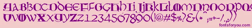 JmhMoreneta Font – Purple Fonts on Pink Background