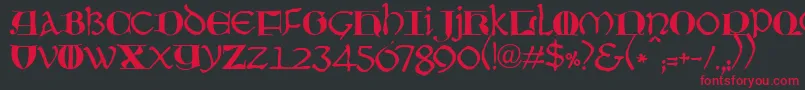 JmhMoreneta Font – Red Fonts on Black Background