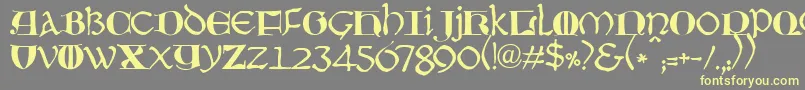 JmhMoreneta Font – Yellow Fonts on Gray Background
