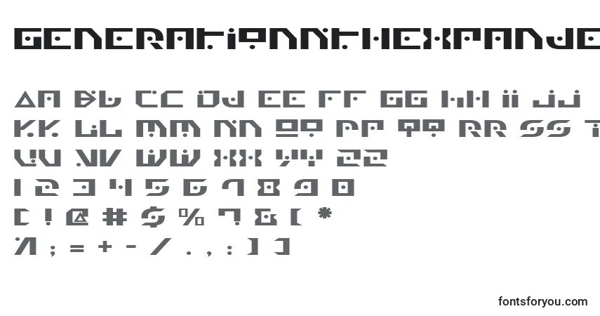 Schriftart GenerationNthExpanded – Alphabet, Zahlen, spezielle Symbole