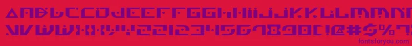 GenerationNthExpanded Font – Purple Fonts on Red Background