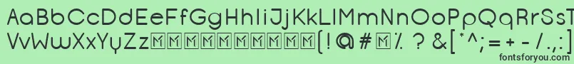 フォントOpificioRounded – 緑の背景に黒い文字