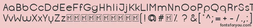 フォントOpificioRounded – ピンクの背景に黒い文字