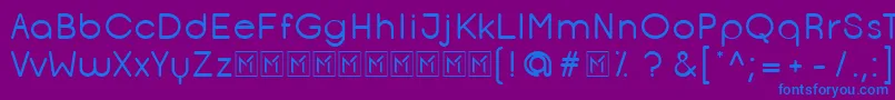 OpificioRounded-Schriftart – Blaue Schriften auf violettem Hintergrund