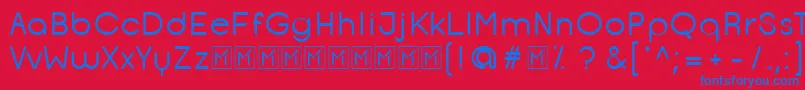 OpificioRounded Font – Blue Fonts on Red Background