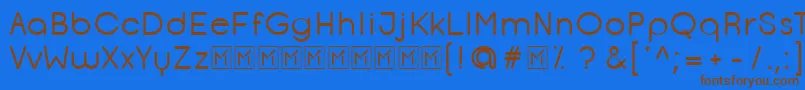OpificioRounded-fontti – ruskeat fontit sinisellä taustalla