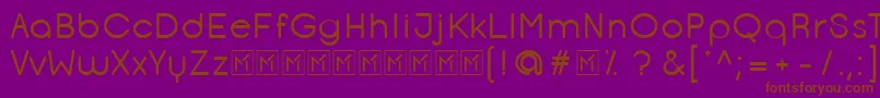 フォントOpificioRounded – 紫色の背景に茶色のフォント