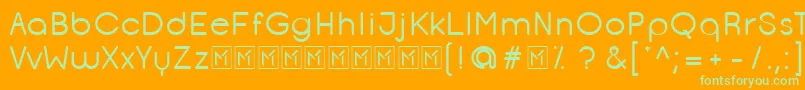 Шрифт OpificioRounded – зелёные шрифты на оранжевом фоне
