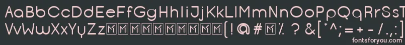 Шрифт OpificioRounded – розовые шрифты на чёрном фоне
