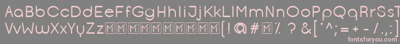 フォントOpificioRounded – 灰色の背景にピンクのフォント