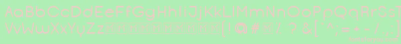 フォントOpificioRounded – 緑の背景にピンクのフォント