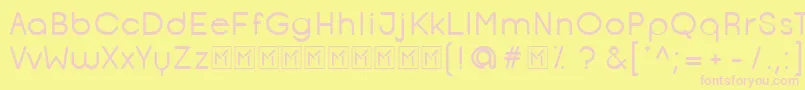 OpificioRounded Font – Pink Fonts on Yellow Background