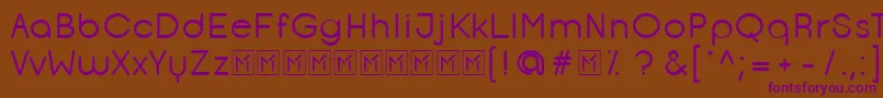 OpificioRounded Font – Purple Fonts on Brown Background