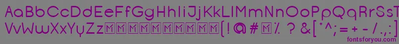 OpificioRounded-fontti – violetit fontit harmaalla taustalla