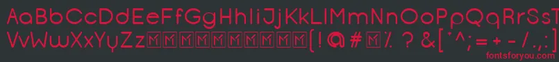 OpificioRounded Font – Red Fonts on Black Background