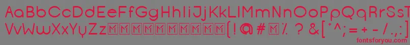OpificioRounded Font – Red Fonts on Gray Background