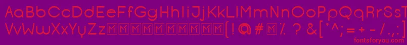 OpificioRounded Font – Red Fonts on Purple Background