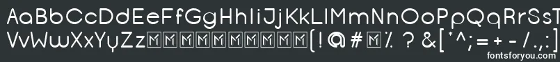 OpificioRounded-fontti – valkoiset fontit mustalla taustalla