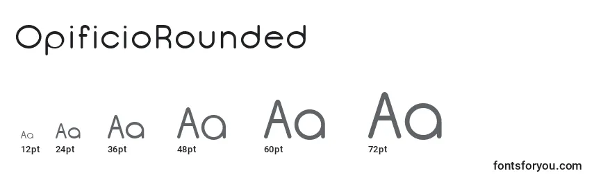 OpificioRounded Font Sizes