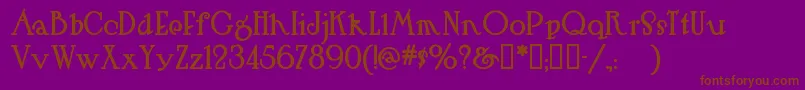 Hutsr Font – Brown Fonts on Purple Background