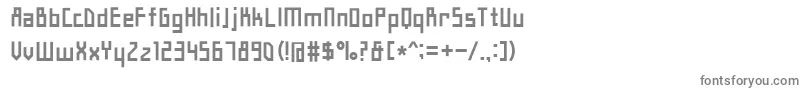 フォントHyshortsamulMedium – 白い背景に灰色の文字