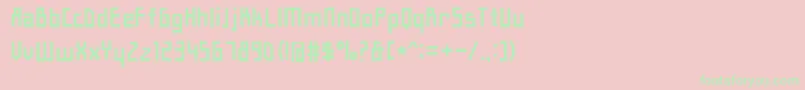 HyshortsamulMedium Font – Green Fonts on Pink Background