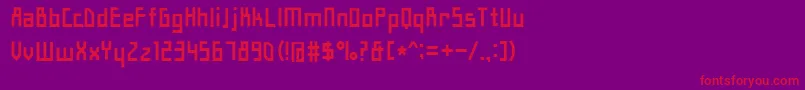 HyshortsamulMedium Font – Red Fonts on Purple Background