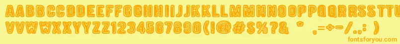 19000Paarmaa Font – Orange Fonts on Yellow Background