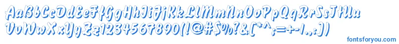 DsBisonShadow Font – Blue Fonts on White Background