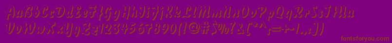 DsBisonShadow Font – Brown Fonts on Purple Background