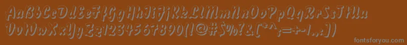 DsBisonShadow Font – Gray Fonts on Brown Background