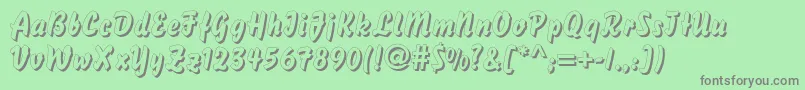 DsBisonShadow Font – Gray Fonts on Green Background