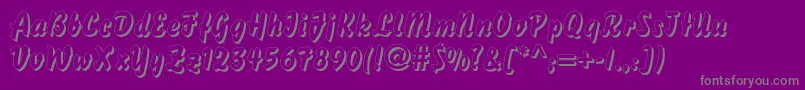 DsBisonShadow Font – Gray Fonts on Purple Background