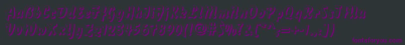 Шрифт DsBisonShadow – фиолетовые шрифты на чёрном фоне