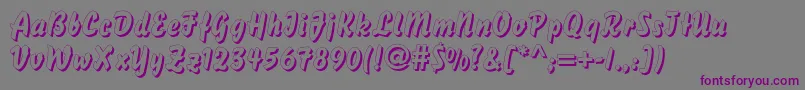 DsBisonShadow Font – Purple Fonts on Gray Background