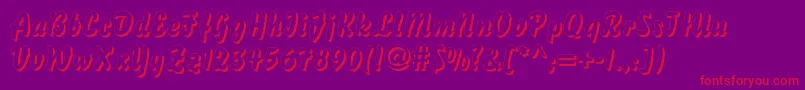 DsBisonShadow Font – Red Fonts on Purple Background