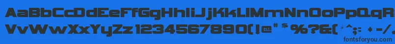 Шрифт Vipnagorgialla – чёрные шрифты на синем фоне