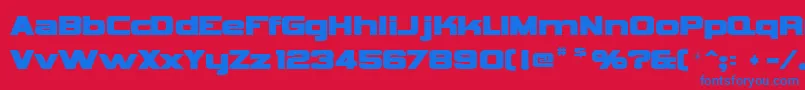 Vipnagorgialla Font – Blue Fonts on Red Background