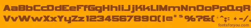 Vipnagorgialla Font – Brown Fonts on Orange Background