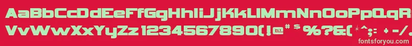 Vipnagorgialla Font – Green Fonts on Red Background